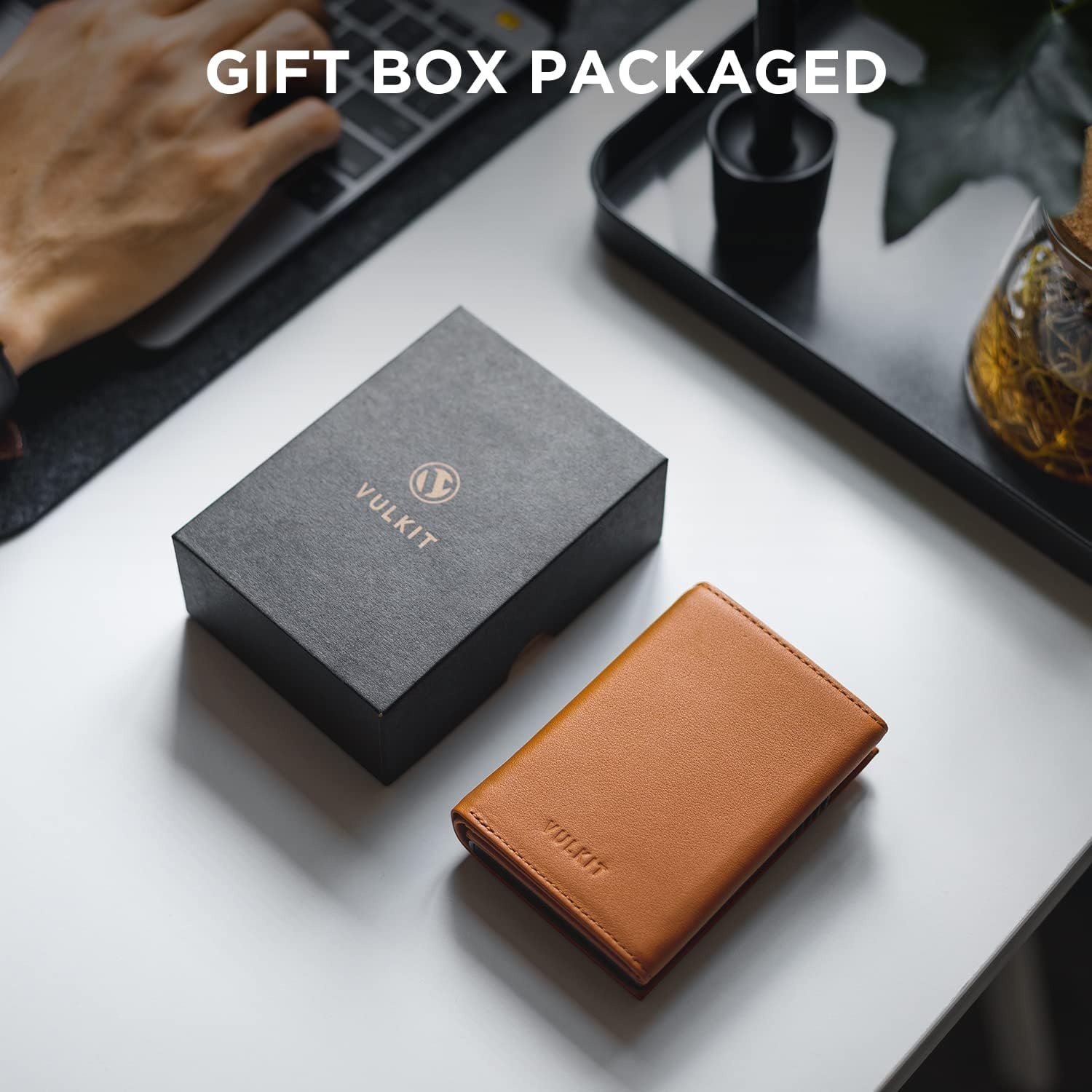 image:imageVULKIT Card Holder Wallet with Coin Pocket Magnetic Closure Pop Up Cards With ID Window Leather Wallet for Cash amp Credit Cards with Coin PocketTop Grain Cowhide Brown
