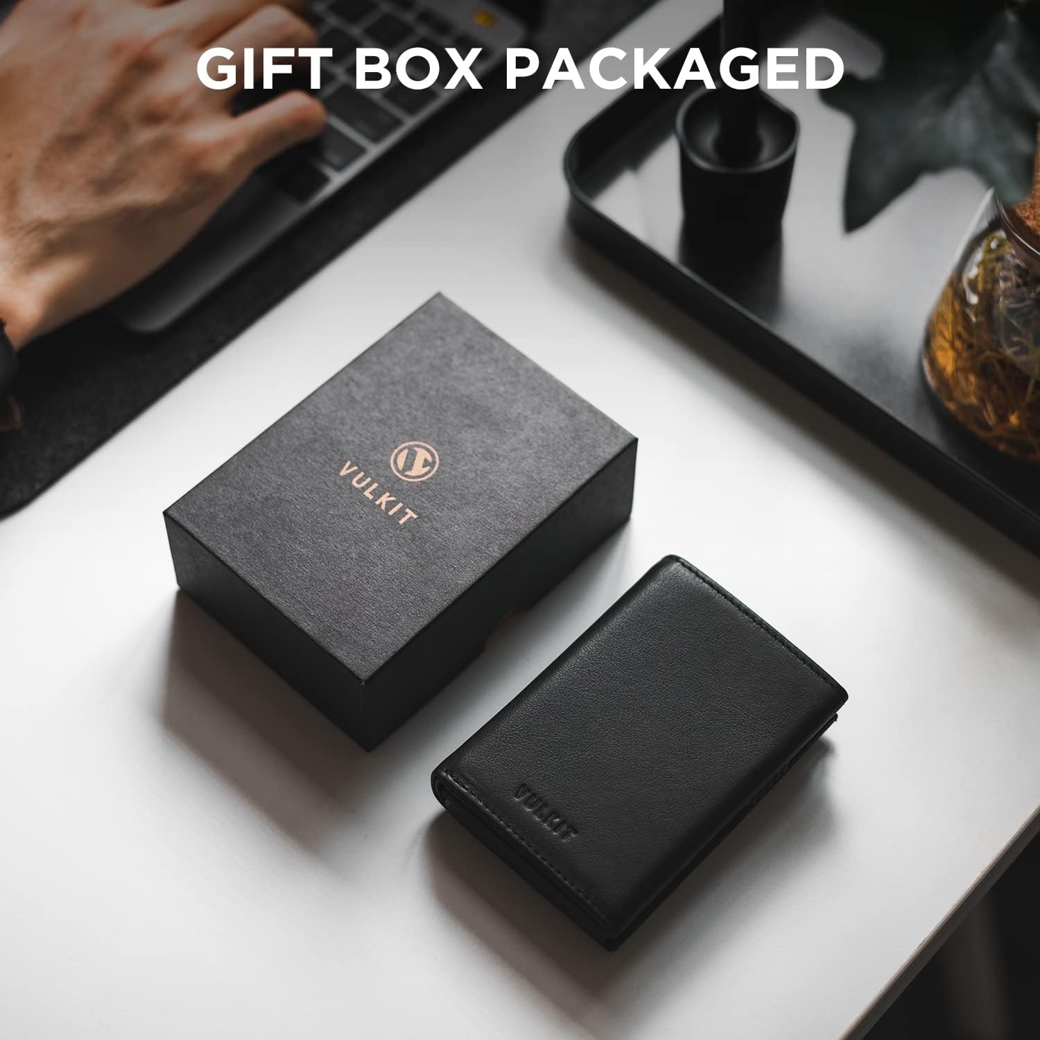 image:imageVULKIT Card Holder Wallet with Coin Pocket Magnetic Closure Pop Up Cards With ID Window Leather Wallet for Cash amp Credit Cards with Coin PocketTop Grain Cowhide Black