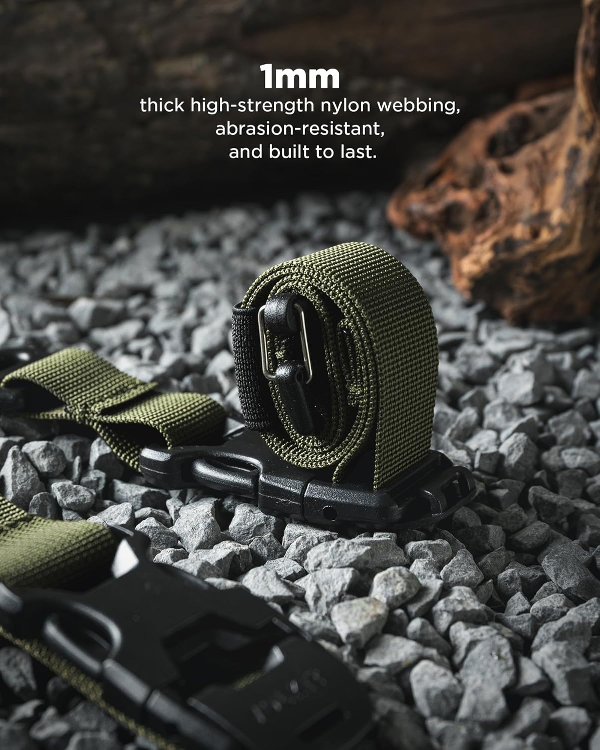 image:imageVULKIT Tactical Backpack Adjustable Straps Molle Accessories Fastening Strap with Buckle Clips Outdoor Compression Bundling Luggage StrapsGreen
