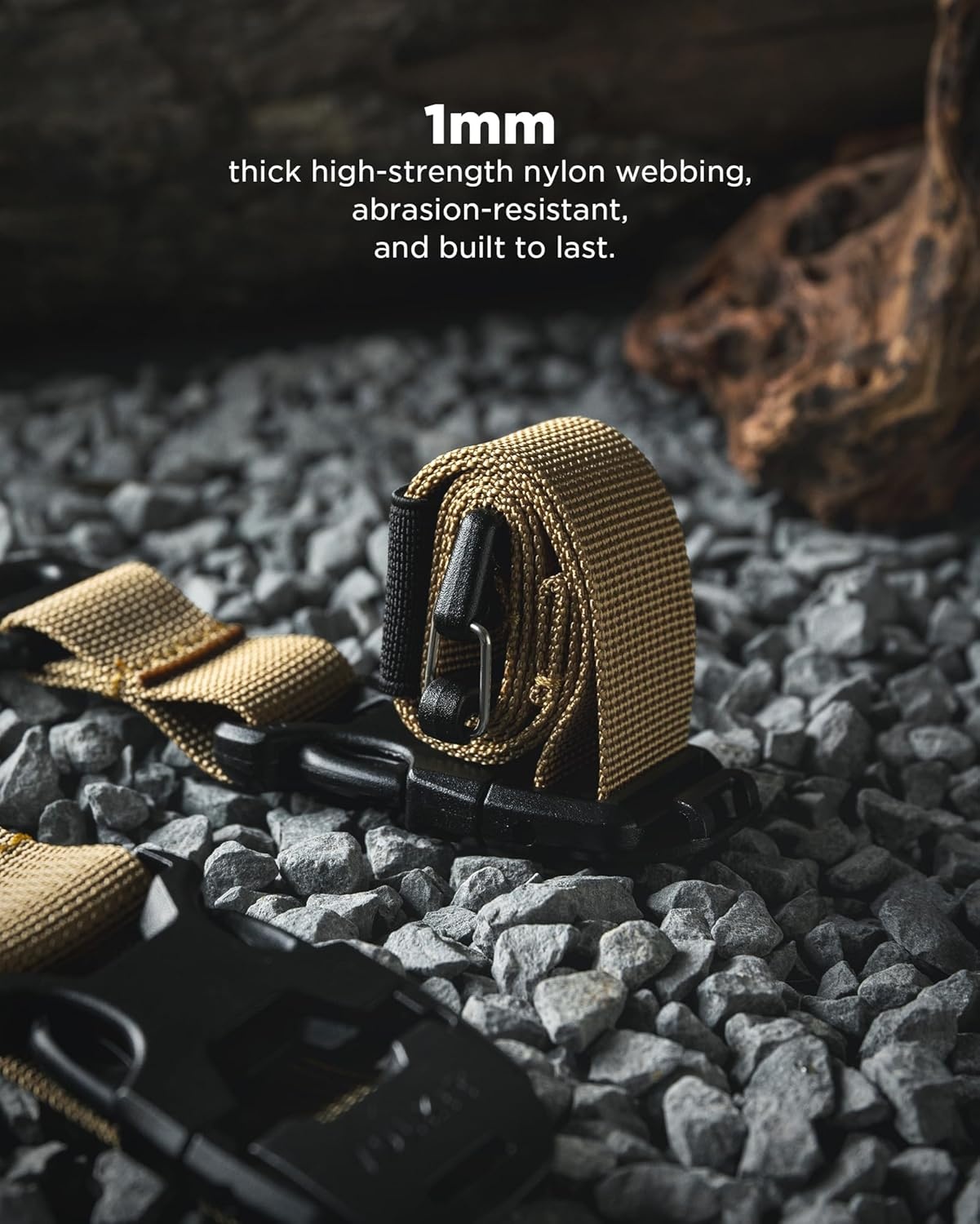 image:imageVULKIT Tactical Backpack Adjustable Straps Molle Accessories Fastening Strap with Buckle Clips Outdoor Compression Bundling Luggage StrapsKhaki