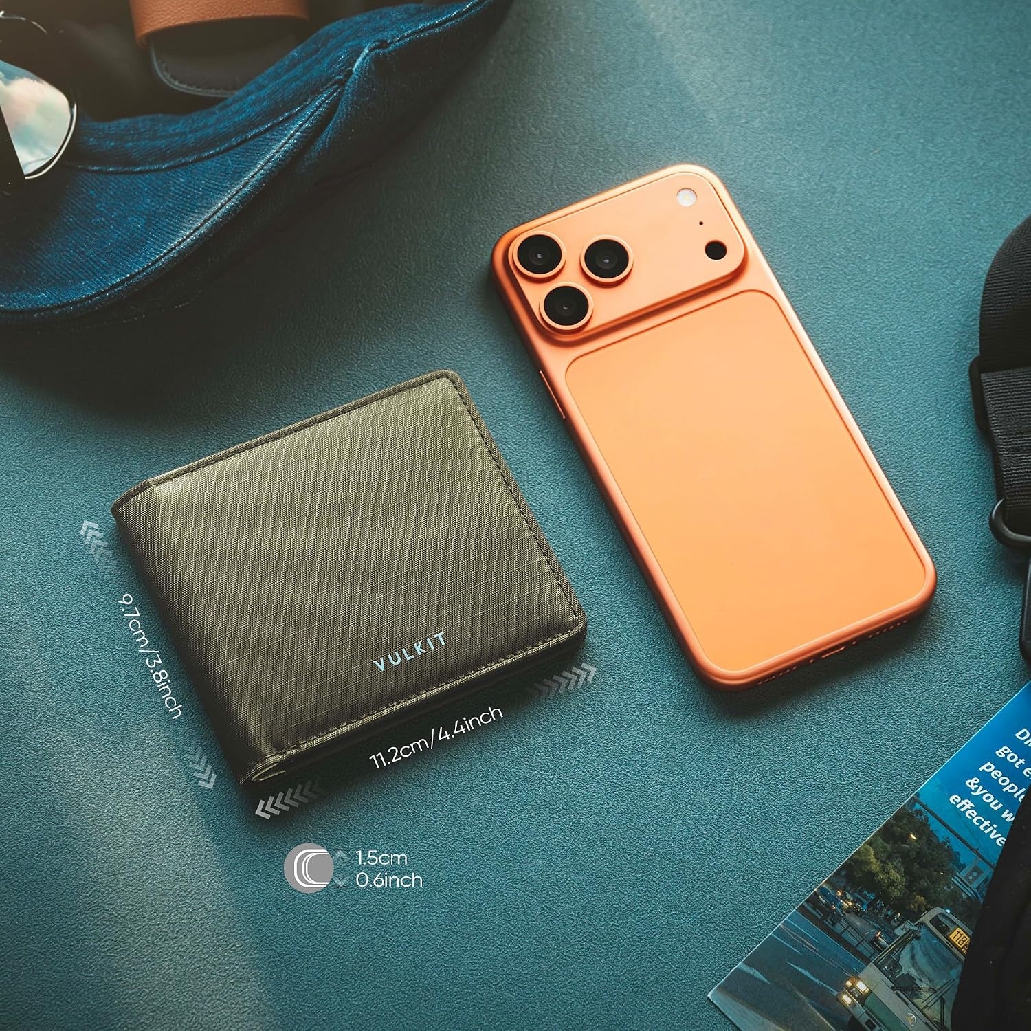 image:imageVULKIT Lite Wallet RFID Blocking Bifold Wallets Minimalist Waterrepellent amp WearresistantArmy Green