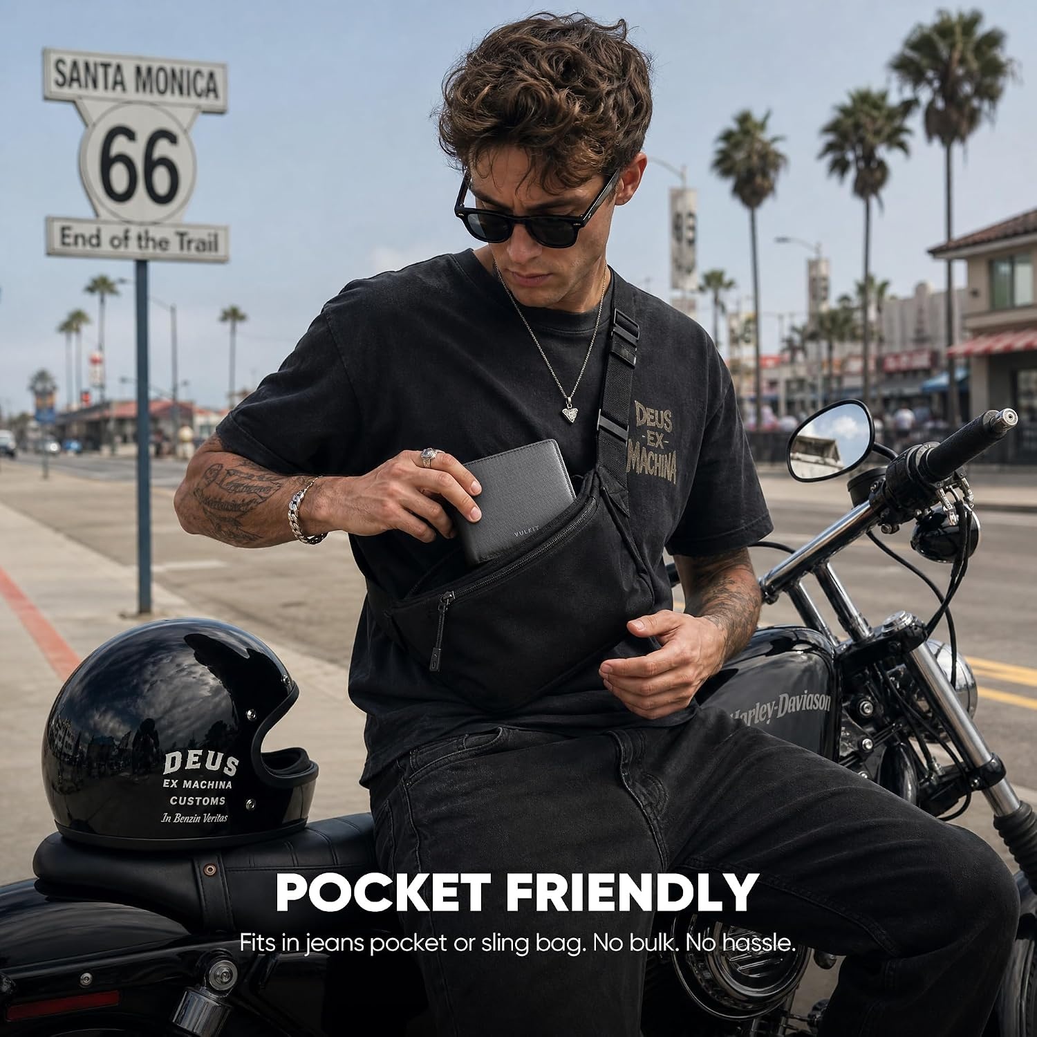 image:imageVULKIT Lite Wallet RFID Blocking Bifold Wallets Minimalist Waterrepellent amp WearresistantGrey