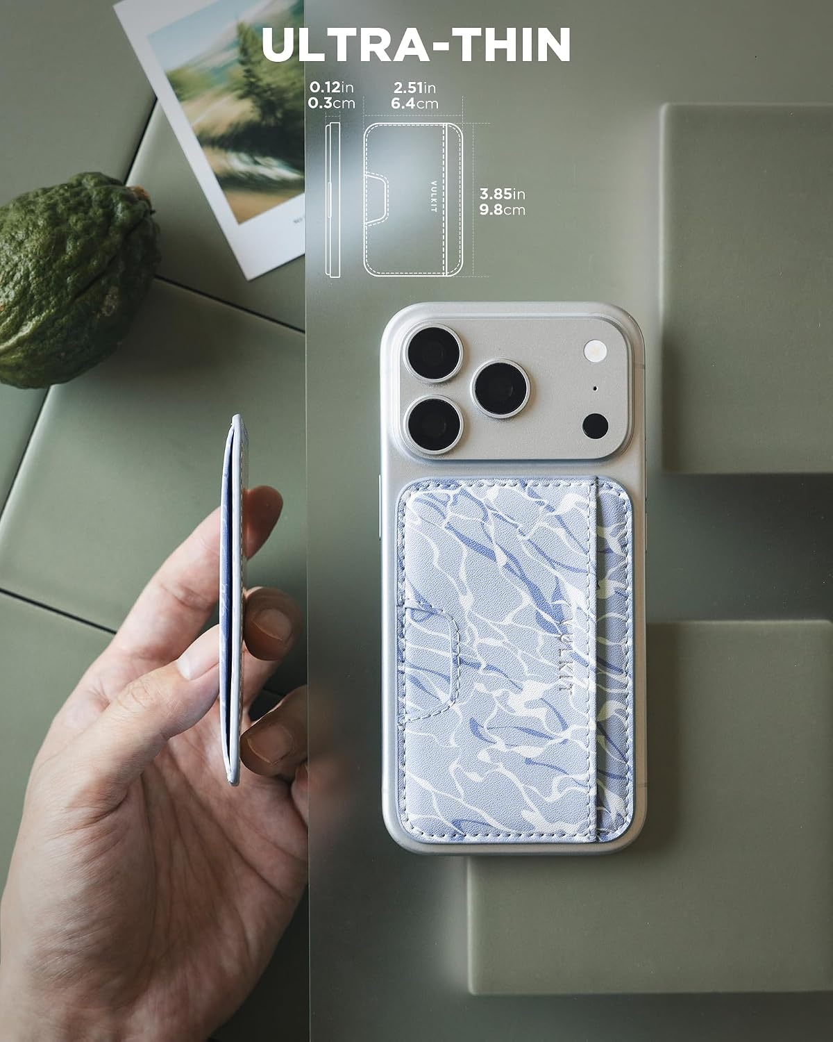 image:imageVULKIT Phone Wallet Stick On Credit Card Holder for Phone Case Slim Strong SelfAdhesive StickOn Card Holder Wallet for iPhone amp Android Compatible with Most Cell PhonesCelestial Wave