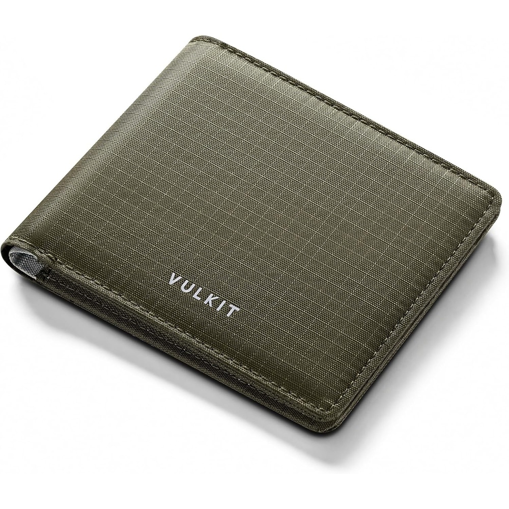 image:imageVULKIT Lite Wallet RFID Blocking Bifold Wallets Minimalist Waterrepellent amp WearresistantArmy Green