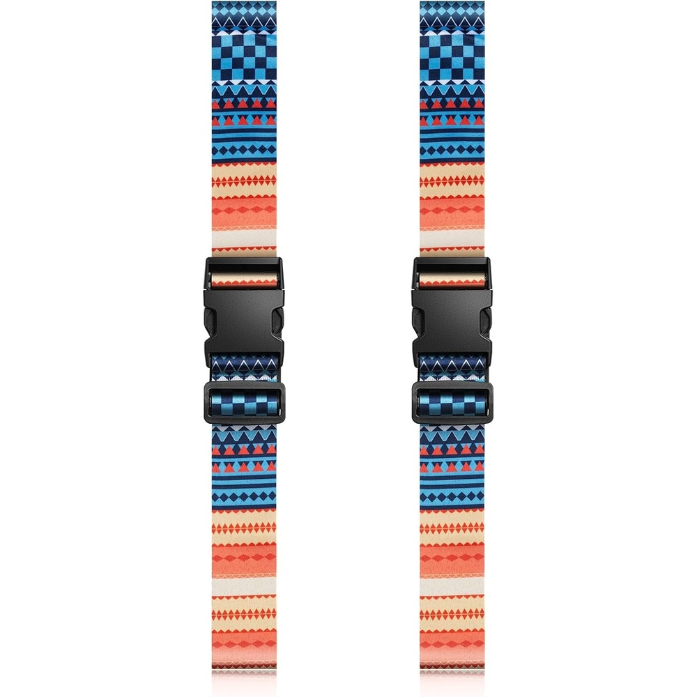 image:imageVULKIT 2 Pack Adjustable Luggage Straps Heavy Duty Belts for Secure Luggage amp Easy Identification Travel Accessories ColorfulColorful