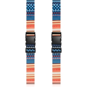 VULKIT 2 Pack Adjustable Luggage Straps, Heavy Duty Belts for Secure Luggage & Easy Identification, Travel Accessories Colorful(Colorful)